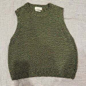 Toast Green Knit Sleeveless Sweater